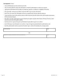 Form DHS-3549-ENG General Consent/Authorization for Release of Information - Minnesota, Page 2