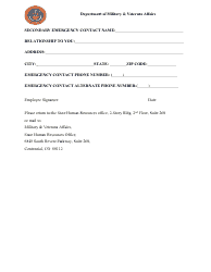 Employee Address and Emergency Contact Form - Colorado, Page 2