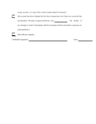 Disputed Transaction Form - Colorado, Page 2