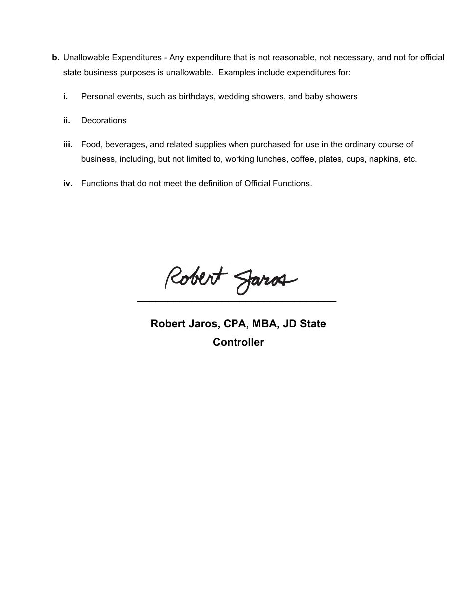 Official Functions Commitment Request - Colorado, Page 5