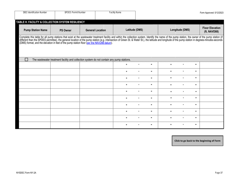 DEC Form NY-2A Application for Spdes Permit to Discharge Wastewater New and Existing Publicly Owned Treatment Works - New York, Page 49