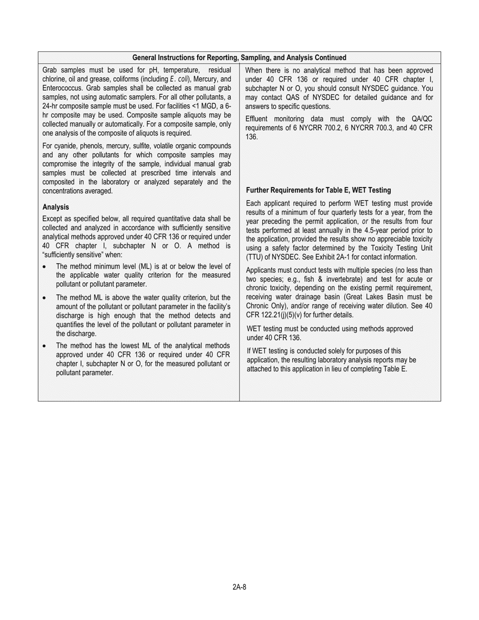 DEC Form NY-2A Application for Spdes Permit to Discharge Wastewater New and Existing Publicly Owned Treatment Works - New York, Page 9