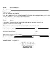 Certificate of Compliance by Non-participating Manufacturer Regarding Quarterly Escrow Payment - Indiana, Page 4