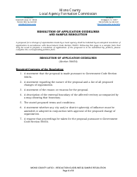 Resolution for Change of Organization/Reorganization Guidelines &amp; Sample - Mono County, California