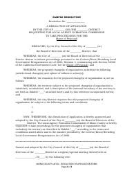 Resolution for Change of Organization/Reorganization Guidelines &amp; Sample - Mono County, California, Page 2