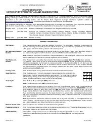 Document preview: Instructions for Form 85-12-4-27B Notice of Intention to Plug and Abandon Form - New York