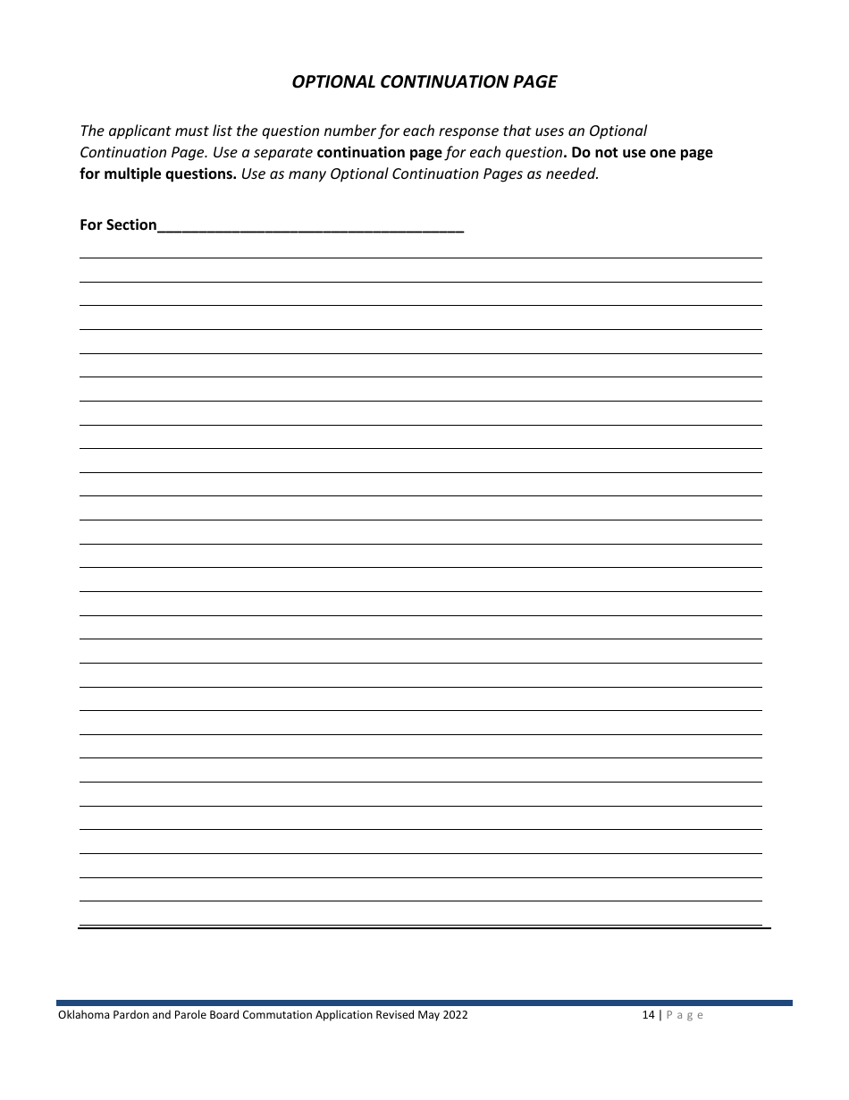Application for Commutation - Oklahoma, Page 14
