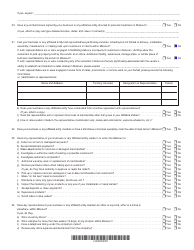 Form 4458 Business Activity Questionnaire - Missouri, Page 3