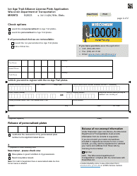 Form MV2972 ICE Age Trail Alliance License Plate Application - Wisconsin, Page 2