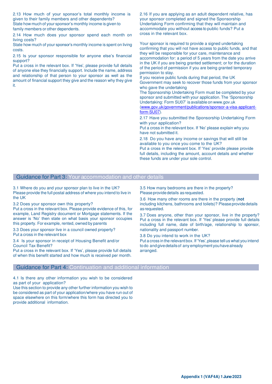 Form VAF4A Appendix 1 Download Printable PDF Or Fill Online Family Settlement Application Form VAF4A Appendix 1 Download Printable PDF Or Fill Online Family Settlement Application