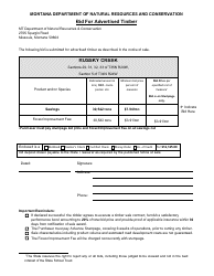 Document preview: Bid for Advertised Timber - Russky Creek - Montana