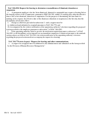 Form HR-54 Appeal of Dismissal, Suspension, Demotion, or Involuntary Transfer - Nevada, Page 4
