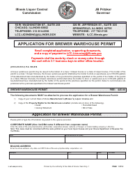 Form IL567-0085 Application for Brewer Warehouse Permit - Illinois