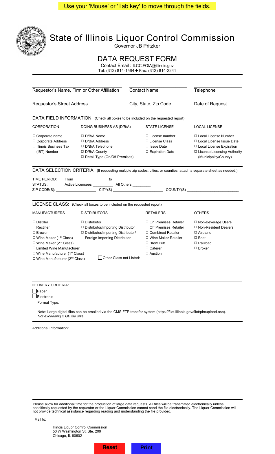 Freedom of Information Act Request - Illinois, Page 2