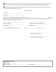Request for Third Party Administrator (Tpa) Exemption of Licensure - South Carolina, Page 2