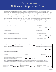 Notification Application Form - British Columbia, Canada