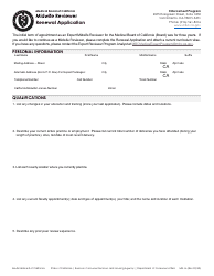 Document preview: Form MR-1A Midwife Reviewer Renewal Application - California