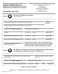 Document preview: Formulario FM608 Solicitud Del Programa De Acceso a Dispositivos De Telecomunicaciones - Oregon (Spanish)
