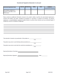 Form DOP-FCE2 Functional Capacity Evaluation - West Virginia, Page 5