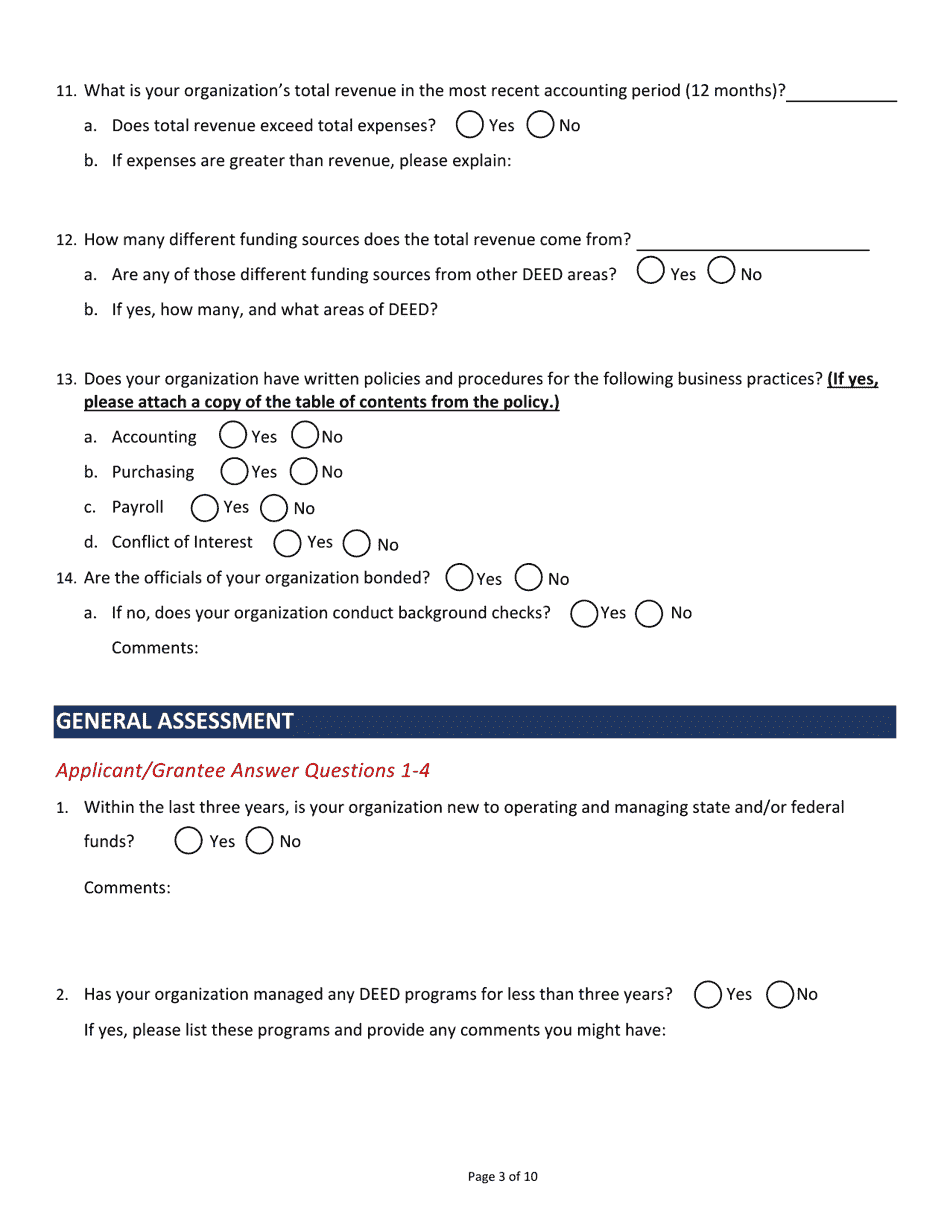 Pre-award Risk Assessment - Minnesota, Page 3
