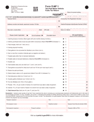 Document preview: Form O-MF1 Tax-Paid Motor Vehicle Fuels Tax Return - Connecticut