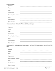 DD Form 2930A Adapted Privacy Impact Assessment (Pia), Page 5