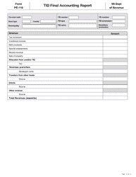 Form PE-110 Tid Final Accounting Report - Wisconsin