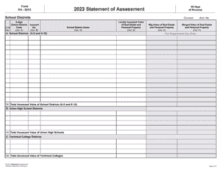 Form PA-521C Statement of Assessment - Wisconsin, Page 3