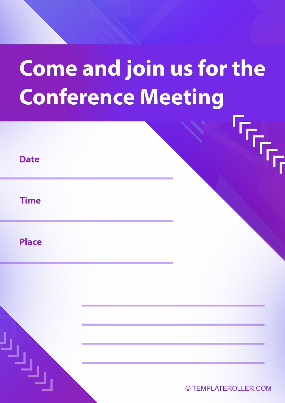 Conference Invitation Template Download Printable PDF | Templateroller