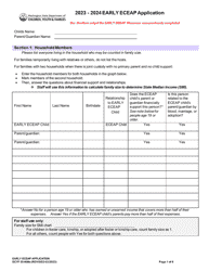 Document preview: DCYF Form 05-008B Early Eceap Application - Washington, 2024