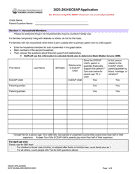 DCYF Form 05-006B Eceap Application - Washington