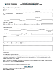 Document preview: DCYF Form 09-008 Victim/Witness Notification Program Enrollment Request Form - Washington