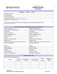 DCYF Formulario 10-043 Estudio Del Hogar - Washington (Spanish)