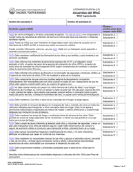 Document preview: DCYF Formulario 10-290 Acuerdos Del Wac - Washington (Spanish)
