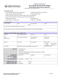 DCYF Form 10-354 Home Study or Reassessment Application - Washington