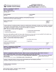 Document preview: DCYF Form 13-001 Applicant Medical Report - Confidential - Washington (English/Tigrinya)