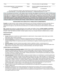 DCYF Formulario 14-012 Consentimiento Para Release of Information (Divulgacion De Informacion) - Washington (Spanish), Page 2