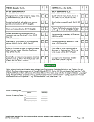 DCYF Form 23-006 Three-Pronged Approach (Tpa) Developmental Skills Checklist Related to Vision and Hearing in Young Children - Washington, Page 2
