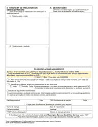 DCYF Form 23-007 Three-Pronged Approach (Tpa) Summary Form Addressing Vision and Hearing Concerns - Washington (Portuguese), Page 2
