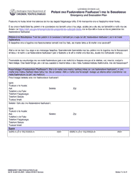 Document preview: DCYF Form 16-204 Emergency and Evacuation Plan - Washington (Samoan)