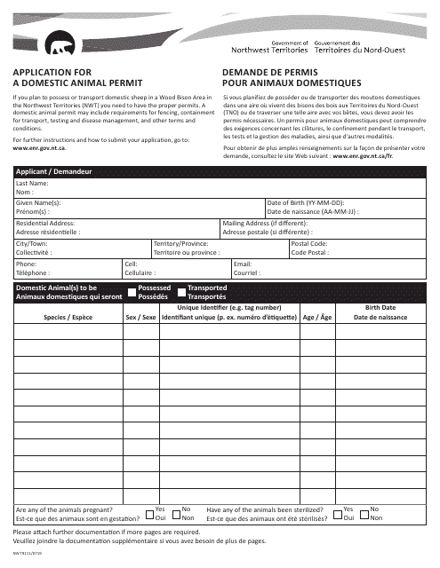 Form NWT9111  Printable Pdf