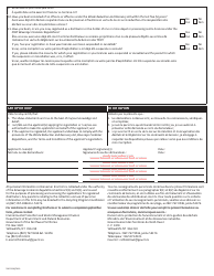 Form NWT9108 Application for a Beverage Container Distributor Registration - Northwest Territories, Canada (English/French), Page 2