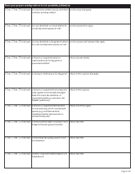 Wildlife Management and Monitoring Plan Screening Questionnaire - Northwest Territories, Canada, Page 6
