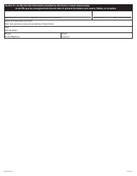 Form 1 (NWT9030) Hazardous Waste Generator Registration Form - Northwest Territories, Canada (English/French), Page 2