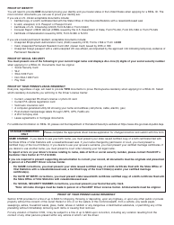 Form DL-63RID Real Id Indicator Request Form - Pennsylvania, Page 2