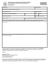 Document preview: Form SFN168 North Dakota Medicaid Provider Appeal - North Dakota