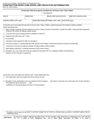 Form CEM-1301 Construction Work Zone Speed Limit Reduction Determination - California, Page 2