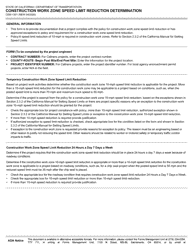 Form CEM-1301 Construction Work Zone Speed Limit Reduction Determination - California, Page 6