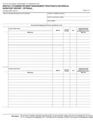 Form CEM-2034 Monthly Stormwater Best Management Practices &amp; Materials Inventory Report - Optional - California, Page 3