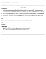 Form CEM-2024 Stormwater Training Log - Optional - California, Page 2